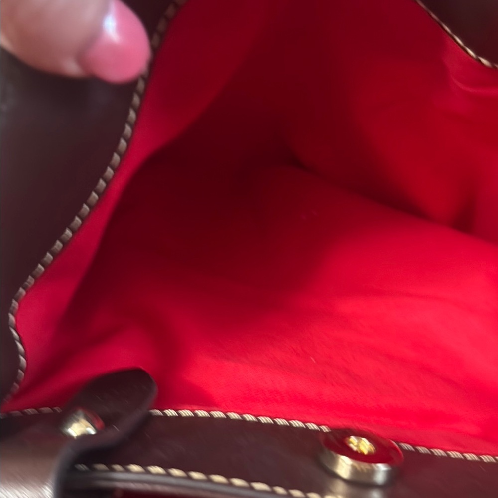 Dooney & Bourke Leather Satchel with Textured Finish - Picture 4 of 8